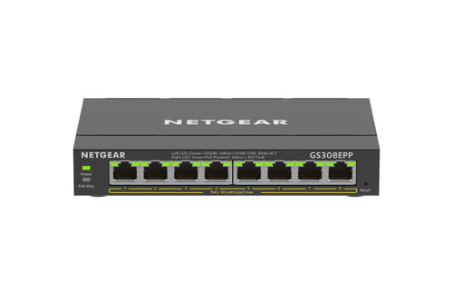 NETGEAR GS308EPP Managed L2/L3 Gigabit Ethernet (10/100/1000) Power over Ethernet (PoE) Black - Image 5