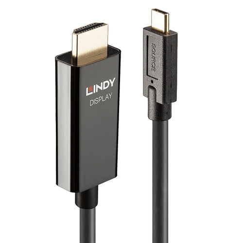 Lindy 43315 video cable adapter USB Type-C HDMI Type A (Standard) Black