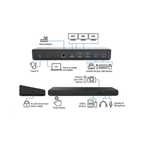 Origin Storage 5TW13AA#ABU-OS laptop dock/port replicator USB 3.2 Gen 1 (3.1 Gen 1) Type-A + Type-C - Image 2