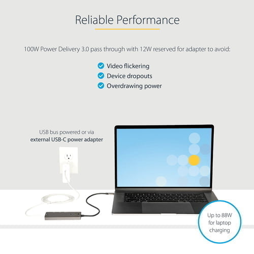 StarTech.com DKT30CHPD3 laptop dock/port replicator USB 3.2 Gen 1 (3.1 Gen 1) Type-C Black, Grey - Image 7