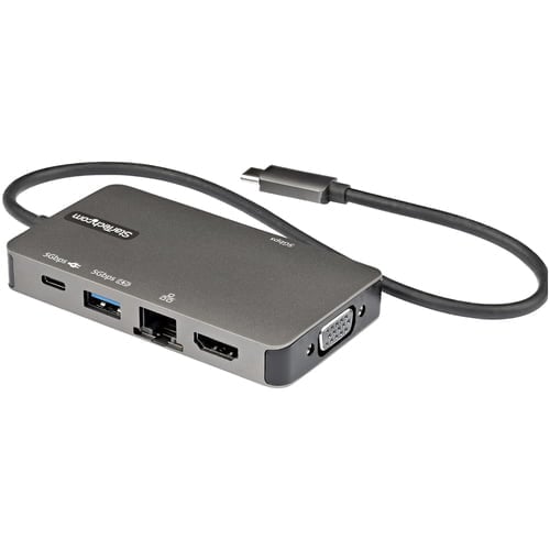 StarTech.com DKT30CHVPD2 laptop dock/port replicator USB 3.2 Gen 1 (3.1 Gen 1) Type-C Black, Grey