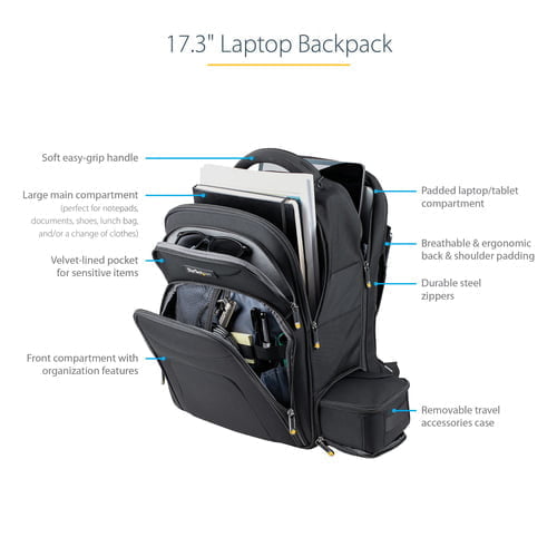 StarTech.com NTBKBAG173 laptop case 43.9 cm (17.3") Black - Image 12