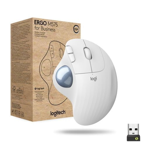 Logitech ERGO M575 for Business mouse Right-hand RF Wireless + Bluetooth Trackball 2000 DPI