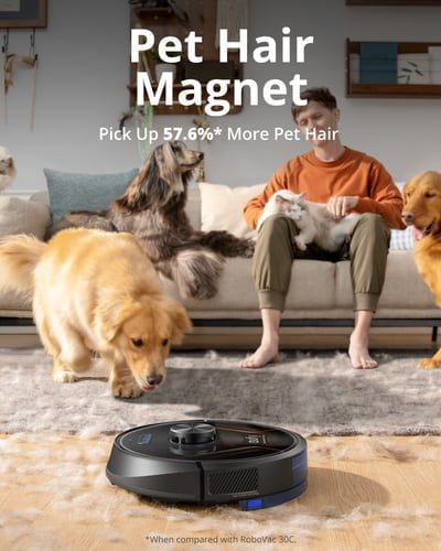 Eufy X8 Hybrid robot vacuum 0.4 L Bagless Black, Orange - Image 4