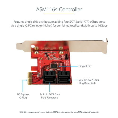 StarTech.com 4P6G-PCIE-SATA-CARD interface cards/adapter Internal - Image 12