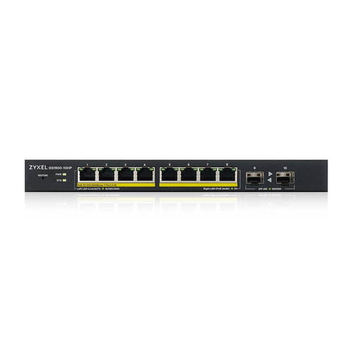 Zyxel GS1900-10HP Managed L2 Gigabit Ethernet (10/100/1000) Power over Ethernet (PoE) Black - Image 3