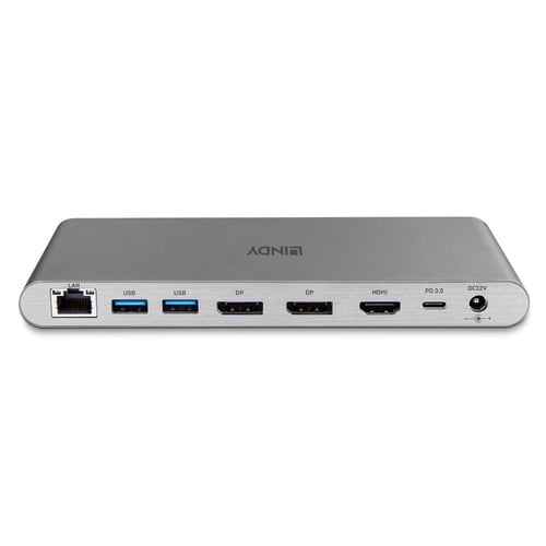 Lindy DST-Pro 5K Wired USB 3.2 Gen 1 (3.1 Gen 1) Type-C Silver - Image 2