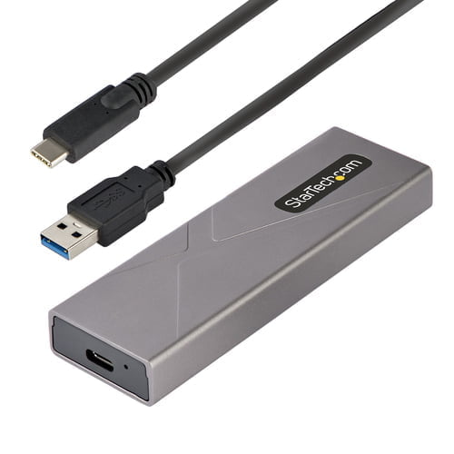 StarTech.com M2-USB-C-NVME-SATA storage drive enclosure Grey