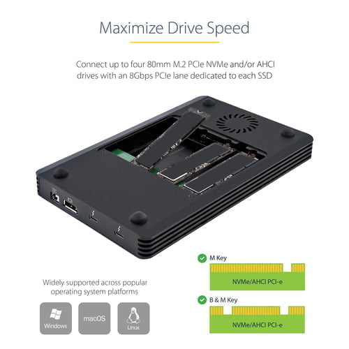 StarTech.com M2E4BTB3 storage drive enclosure SSD enclosure Black - Image 10