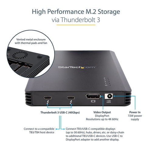 StarTech.com M2E4BTB3 storage drive enclosure SSD enclosure Black - Image 9