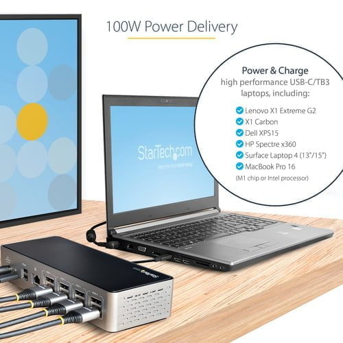 StarTech.com DK31C4DPPDUE laptop dock/port replicator Wired USB 3.2 Gen 2 (3.1 Gen 2) Type-C Black, - Image 11