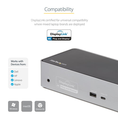 StarTech.com DK31C4DPPDUE laptop dock/port replicator Wired USB 3.2 Gen 2 (3.1 Gen 2) Type-C Black, - Image 12