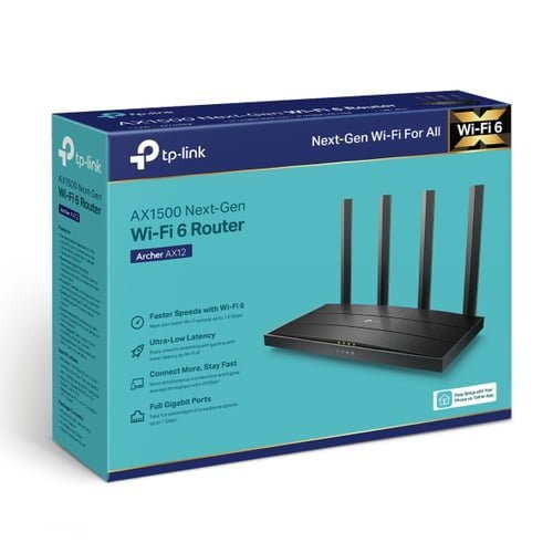 TP-Link Archer AX12 wireless router Fast Ethernet Dual-band (2.4 GHz / 5 GHz) Black - Image 4