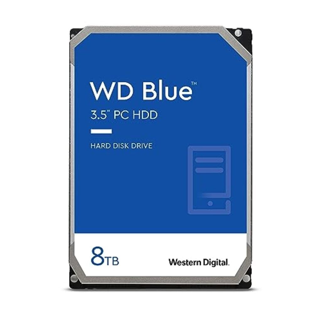 WD Blue WD80EAAZ - Hard drive - 8 TB - internal - 3.5" - SATA 6Gb/s - 5640 rpm - buffer: 256 MB