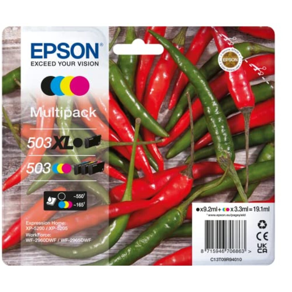 Epson C13T09R94010 ink cartridge 4 pc(s) Original High (XL) Yield Black, Cyan, Magenta, Yellow