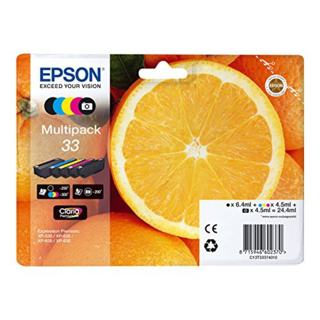 Epson Oranges C13T33374011 ink cartridge 1 pc(s) Original Standard Yield Black, Photo black, Cyan,