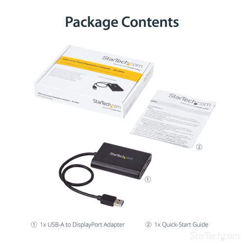 StarTech.com USB32DP24K60 USB graphics adapter 4096 x 2160 pixels Black - Image 12