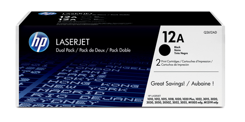 HP 12A 2-pack Black Original LaserJet Toner Cartridges toner cartridge 2 pc(s) - Image 2