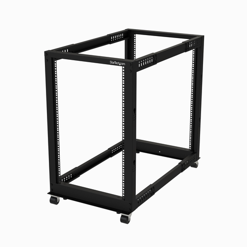 StarTech.com 4POSTRACK18U rack cabinet Freestanding rack Black