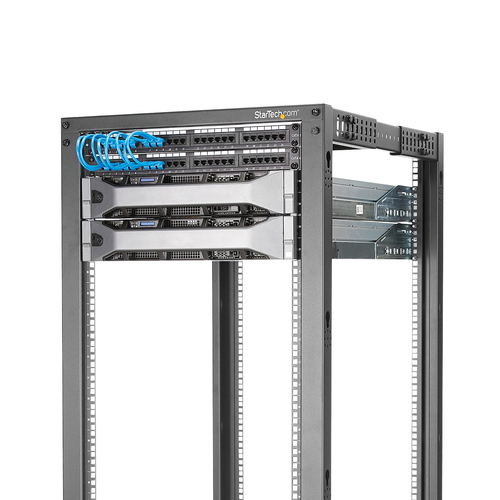 StarTech.com 4POSTRACK18U rack cabinet Freestanding rack Black - Image 4