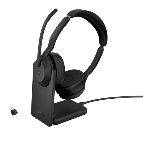 Jabra Evolve2 55 Headset Wired & Wireless Head-band Office/Call center Bluetooth Charging stand