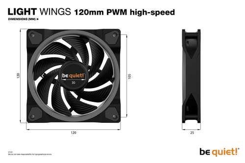 be quiet! Light Wings | 120mm PWM Triple Pack high-speed Computer case 12 cm 3 pc(s) - Image 8