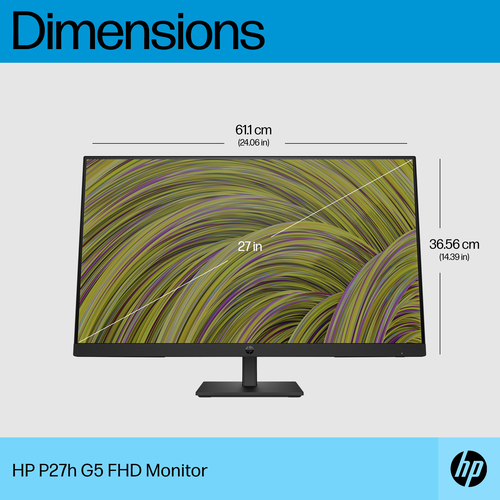 HP P27h G5 computer monitor 68.6 cm (27") 1920 x 1080 pixels Full HD Black - Image 11