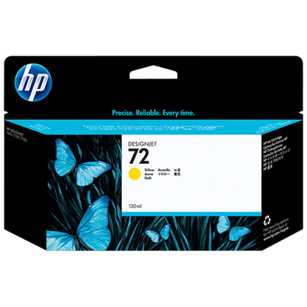 HP 72 keltainen mustesäiliö, jossa Vivera-mustetta, 130 ml ink cartridge 1 pc(s) Original