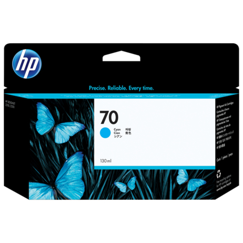 HP 70 syaani mustesäiliö, jossa Vivera-mustetta, 130 ml ink cartridge 1 pc(s) Original
