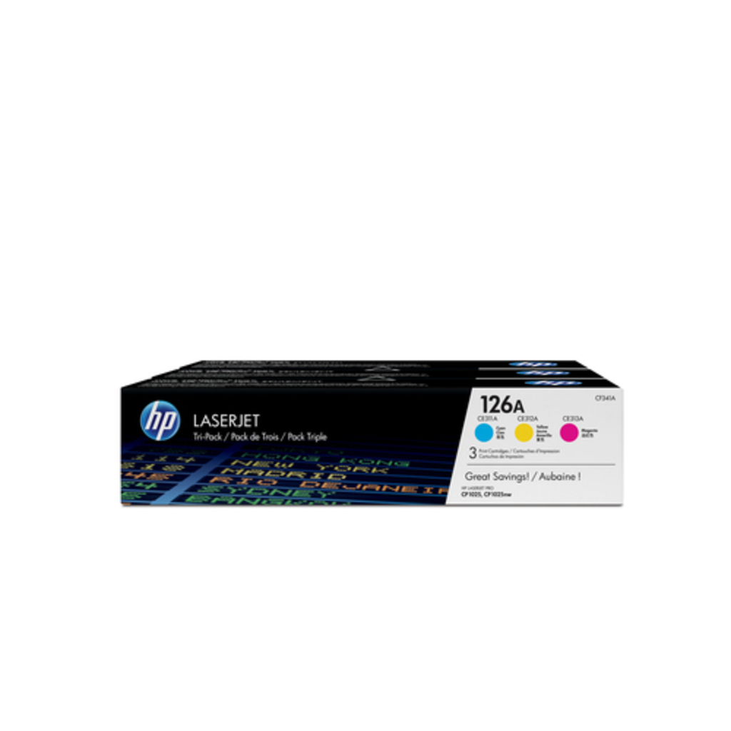 HP 126A 3-pack Cyan/Magenta/Yellow Original LaserJet Toner Cartridges toner cartridge 3 pc(s) Cyan,