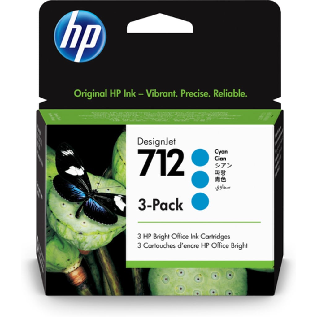 HP 712 3-pack 29-ml Cyan DesignJet ink cartridge 3 pc(s) Original Standard Yield