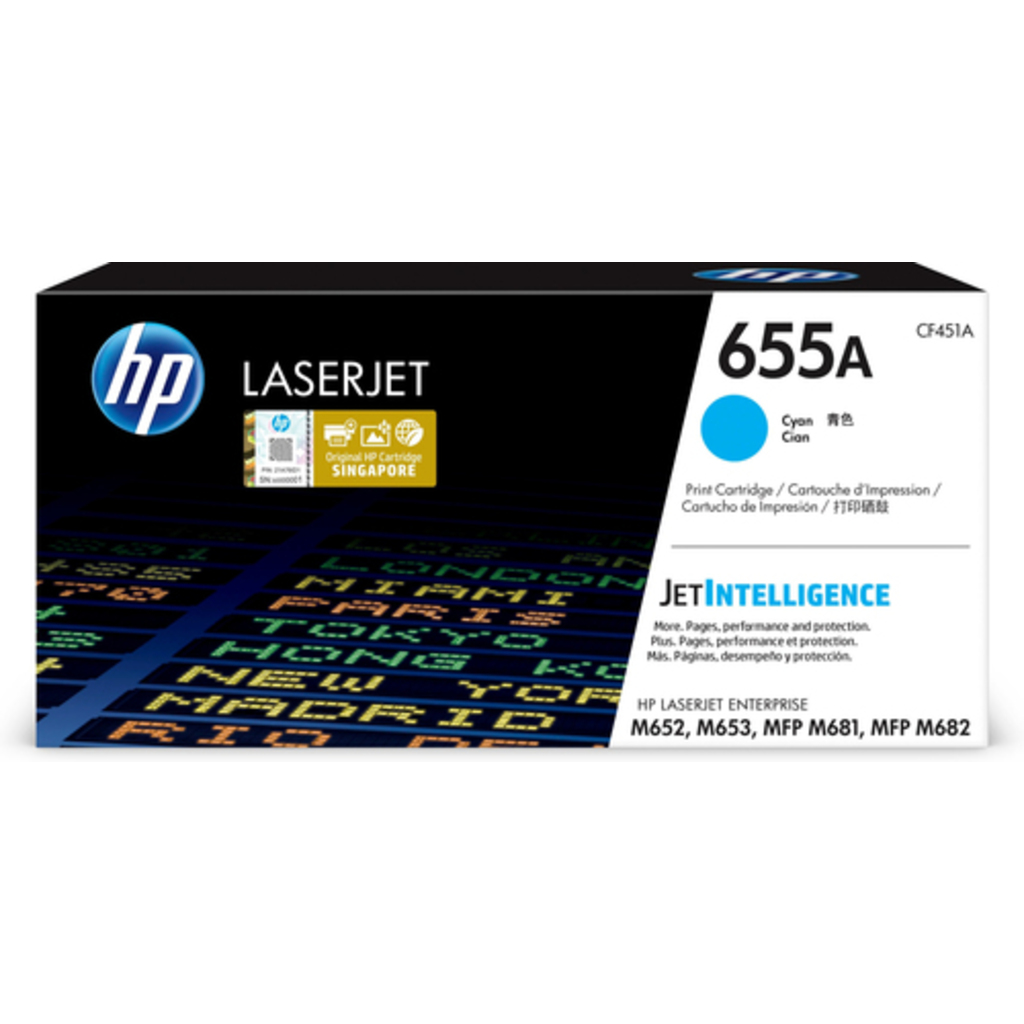 HP 655A Cyan Original LaserJet toner cartridge 1 pc(s)