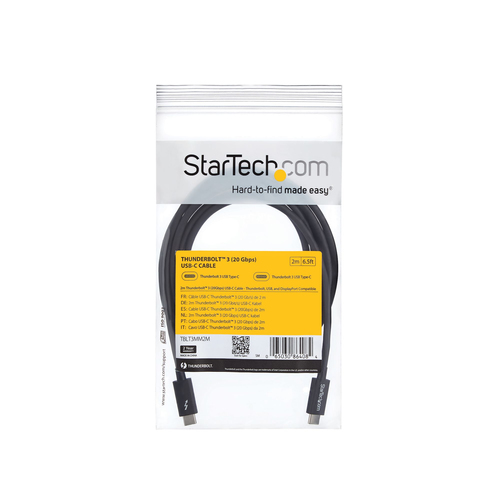 StarTech.com TBLT3MM2M Thunderbolt cable 20 Gbit/s Black - Image 6
