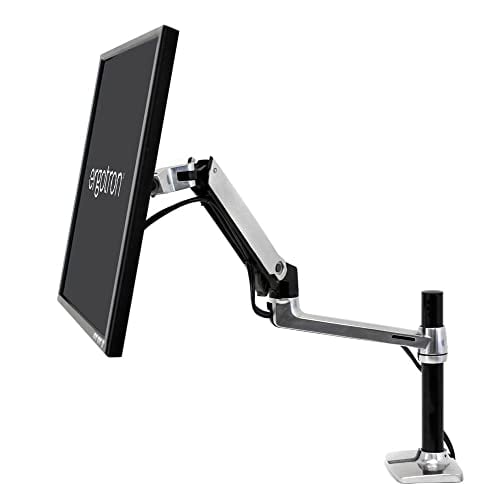 Ergotron LX Desk Mount LCD Arm, Tall Pole - Mounting kit for LCD display - aluminium - polished aluminium - screen size: up to 24" - desktop