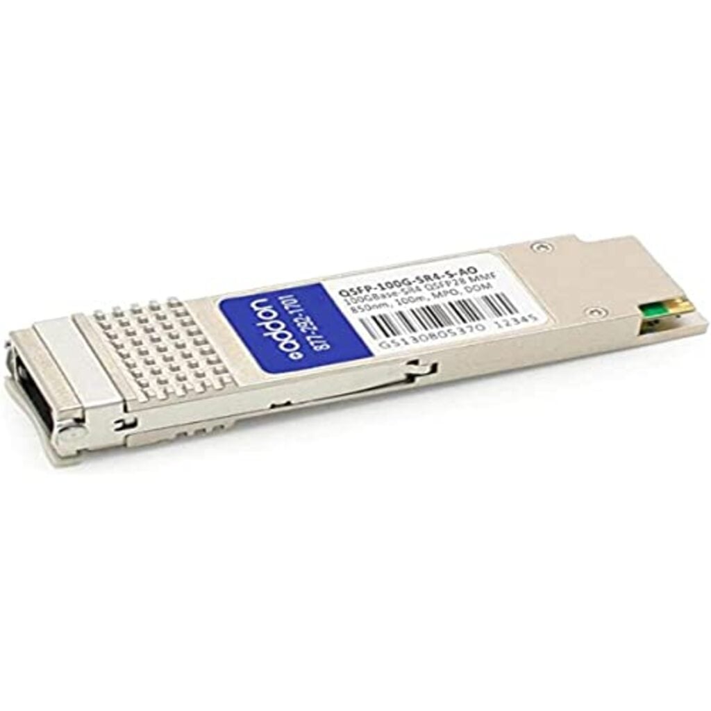 AddOn - QSFP28 transceiver module (equivalent to: Cisco QSFP-100G-SR4-S) - 100 Gigabit Ethernet - 100GBase-SR - MPO multi-mode - up to 100 m - 850 nm - TAA Compliant