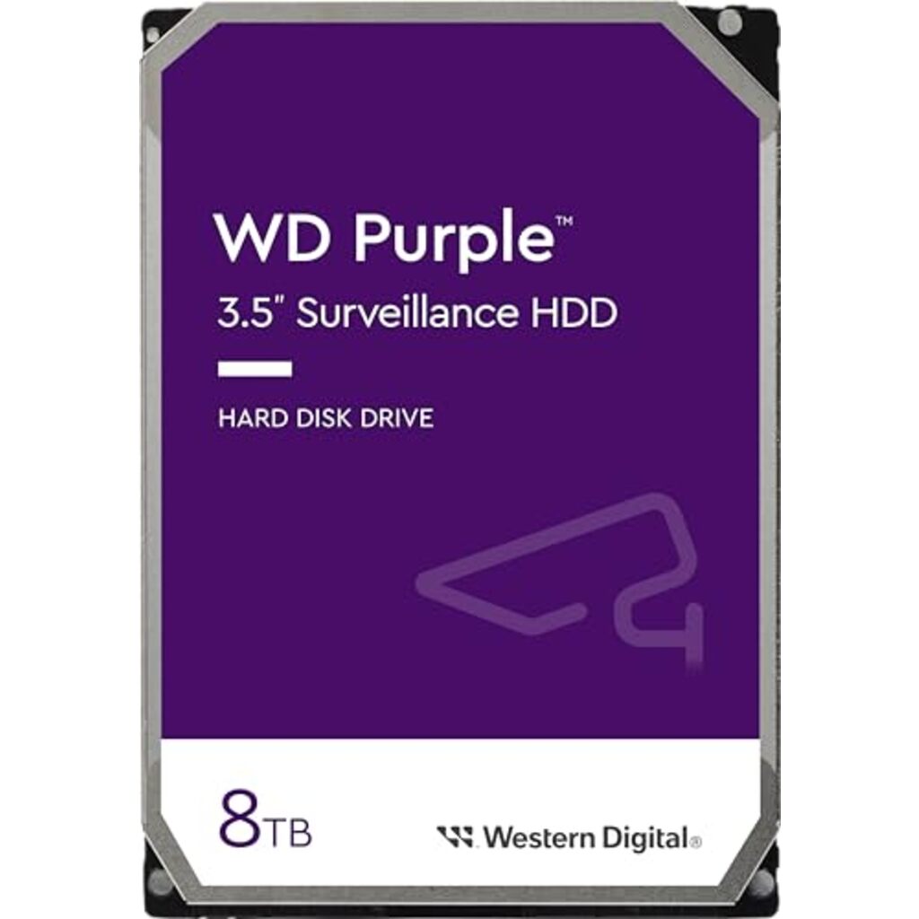 WD Purple WD85PURZ - Hard drive - 8 TB - internal - 3.5" - SATA 6Gb/s - 5640 rpm - buffer: 256 MB