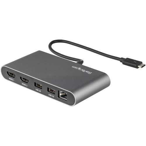 StarTech.com TB3DKM2HDL laptop dock/port replicator Wired Grey
