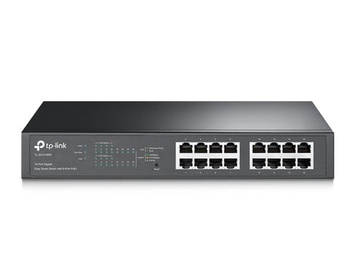 TP-Link TL-SG1016PE Managed L2 Gigabit Ethernet (10/100/1000) Power over Ethernet (PoE) 1U Black