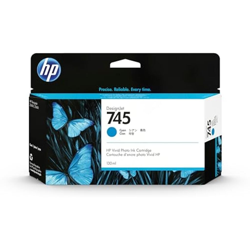 HP 745 130-ML CYAN INK CARTRIDGE