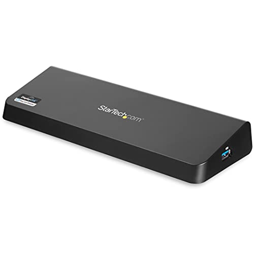 StarTech.com USB 3.0 Docking Station Dual Monitor with HDMI & 4K DisplayPort, 4x USB-A, Gigabit Ethernet, USB Type A Universal Laptop Dock with USB 3.1 Gen 1 Hub (5 Gbps) and Charging - Mac, Windows, Chrome (USB3DOCKHDPC) - Docking station - USB - HDMI, DP - 1GbE - for P/N: ARMBARDUO, ARMDUAL, ARMDUAL30, ARMSLIMDUO