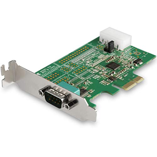 StarTech.com 1-port PCI Express RS232 Serial Adapter Card, PCIe RS232 Serial Host Controller Card, PCIe to Serial DB9 COM Port, 16950 UART, Low Profile Expansion Card, Windows/macOS/Linux - Full/Low-Profile (PEX1S953LP) - Serial adapter - PCIe low profile - RS-232 x 1