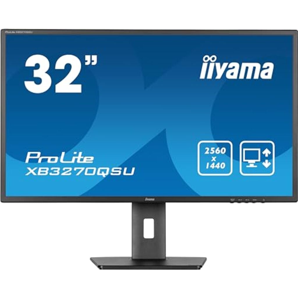 IIyama 32" LED Monitor Black 2560x1440 Height Adjustable
