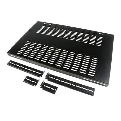 StarTech.com 1U Adjustable Vented Server Rack Mount Shelf - 175lbs - 19.5 to 38in Deep Universal Tray for 19" AV/ Network Equipment Rack (ADJSHELF) - Rack shelf - black - 1U - 19" - for P/N: CABSCRWS1224, RK1536BKF, RK1836BKF, RK3236BKF, RK4236BKB, RK4242BK24, RK4242BK30