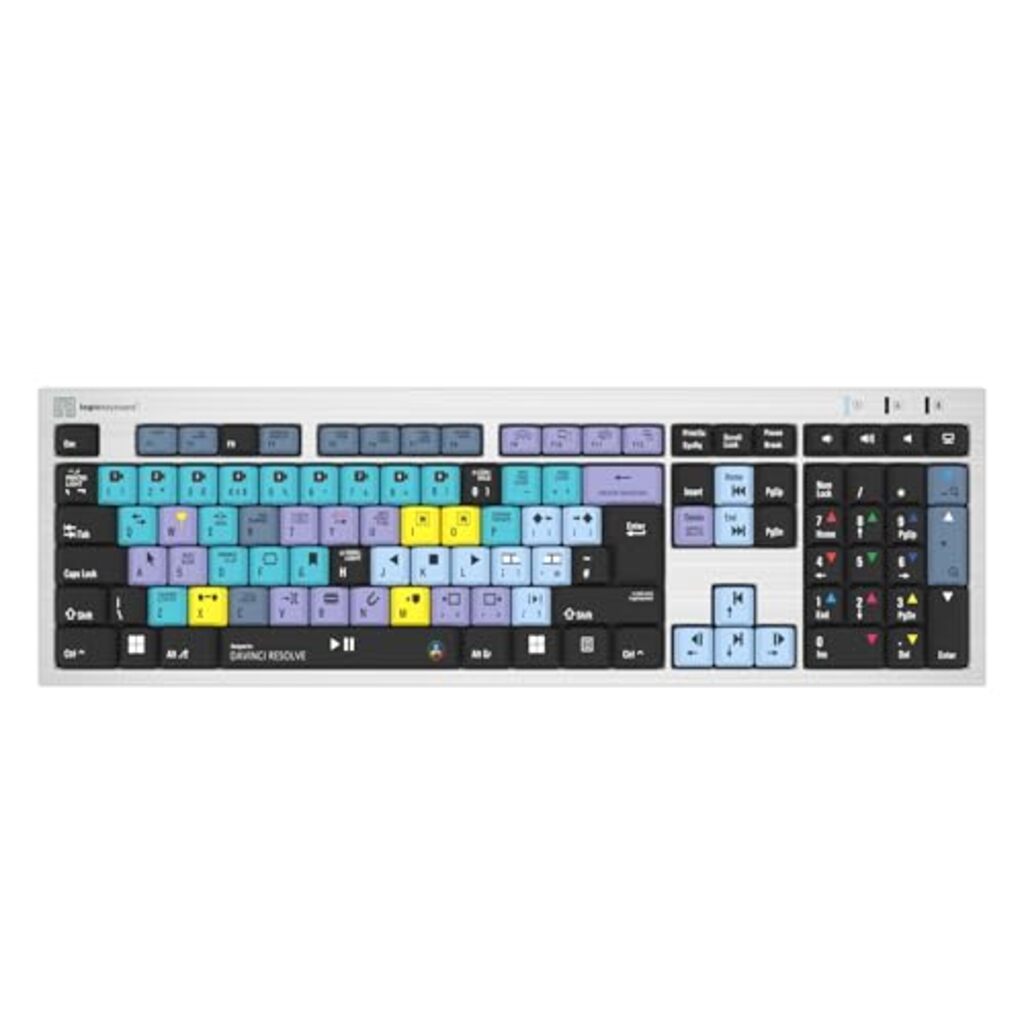 DaVinci Resolve Silver Slimline Keyboard - Windows UK English