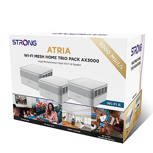 Strong MESHTRIAX3000UK AX3000 Whole Home Wi-Fi 6 Mesh System (3 Pack) - 5,000sq.ft Coverage