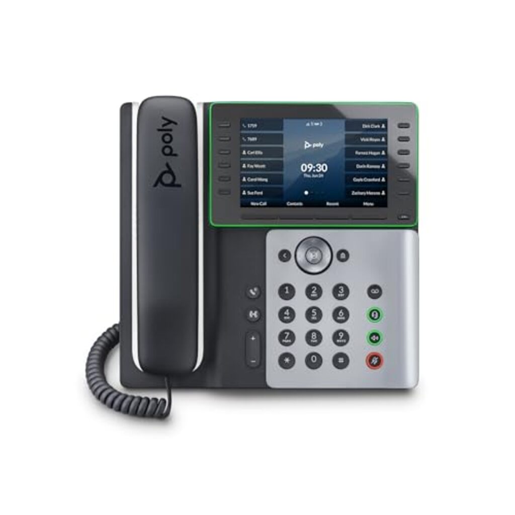 HP Poly Edge E500 IP Phone - 48-Lines 2 x Gigabit Ports PoE - 5 Inch Colour LCD Display