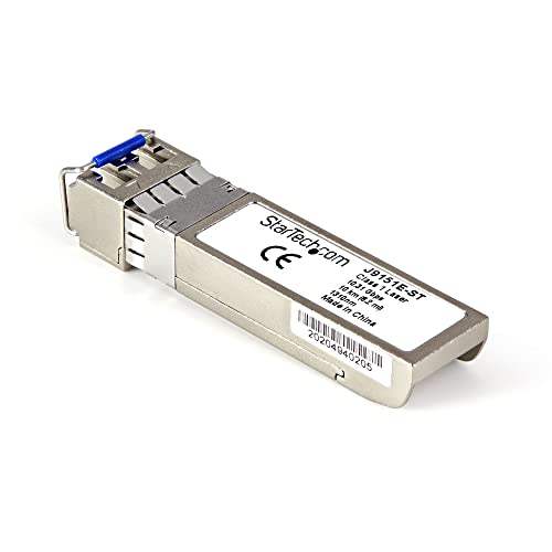 StarTech.com HPE J9151E Compatible SFP+ Module, 10GBASE-LR, 10GbE Single Mode (SMF) Fiber Optic Transceiver, 10GE Gigabit Ethernet SFP+, LC Connector, 10km, 1310nm, DDM, HPE 2930F, 8325, 3810M - Lifetime Warranty (J9151E-ST) - SFP+ transceiver module (equivalent to: HP J9151E) - 10GbE - 10GBase-LR - LC single-mode - up to 10 km - 1310 nm - for HPE Aruba 2930M 40, 6200F 12, 6200M 24, 6300, 6405 96, 64XX, CX 8360, Instant On 1930 48