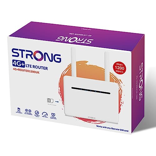 Strong 4GROUTER1200UK 4G LTE CAT6 Unlocked Mobile Broadband Wireless Router with 4x Gigabit Ports