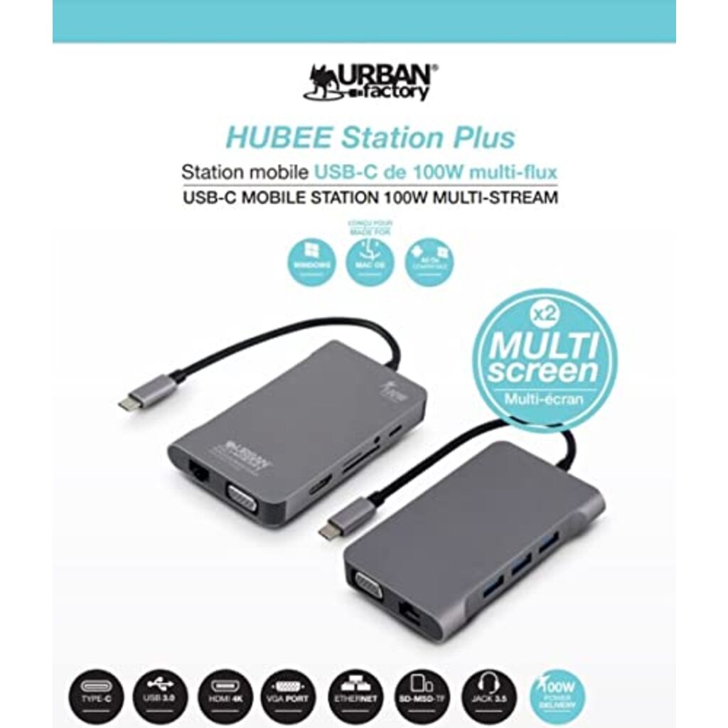 HUB-PLUS MBL STATION USBC PASS THRU