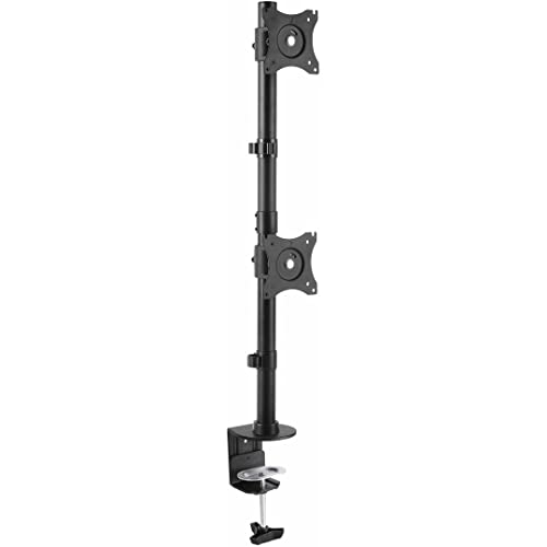 StarTech.com Vertical Desk Mount Dual Monitor Arm - For Monitors 13" to 27" - Adjustable - Desk Clamp / Grommet-Hole Mount - Dual VESA Monitors - Black (ARMDUALV) - Mounting kit - for 2 monitors - heavy duty steel - black - screen size: 13"-27" - desktop, desk-mountable - for P/N: DK30A2DH, DK30C2DAGPD, DK30C2HAGPD, TB3DK2DPM2, TB3DK2DPPD, USB3SDOCKDD, USB3SDOCKHDV